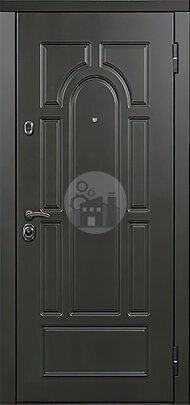 Входная металлическая дверь, отделка — белая филенчатая панель внутри-ДВ-1245