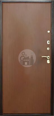 тамбурная дверь, снаружи порошковый окрас с ковкой, внутри ламинат - внутренняя часть двери ДВ-1003