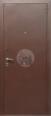 Стальная дверь с двумя петлями в загородный дом-ДВ-744